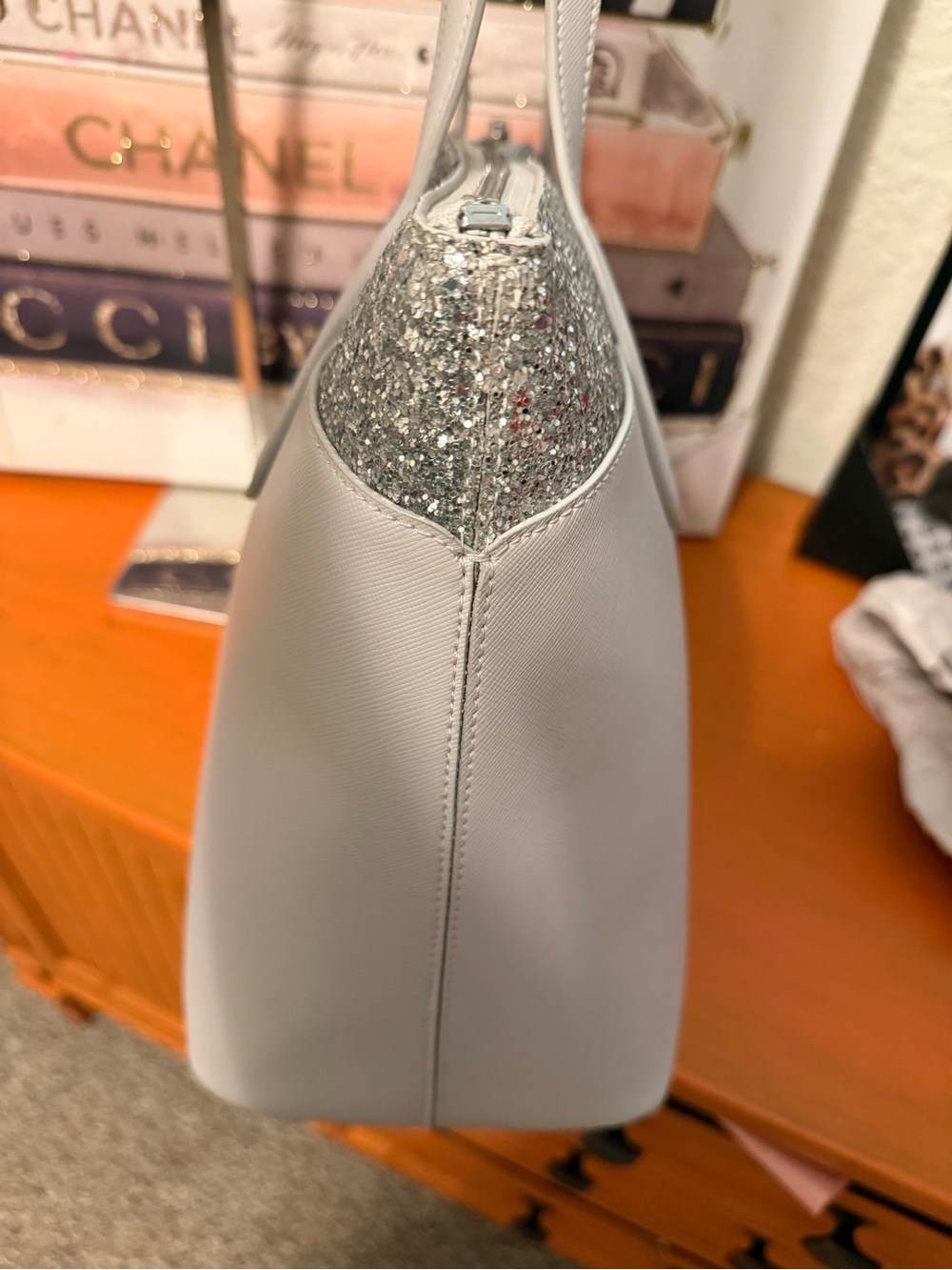 Kate Spade NY Flash Glitter Tote VGUC - Picture 6 of 13
